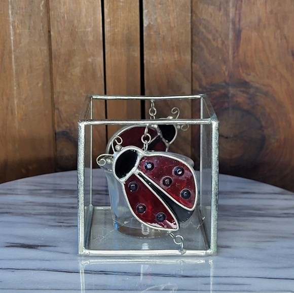 Stained Glass Ladybug Candle Holder - Picture 8 of 15